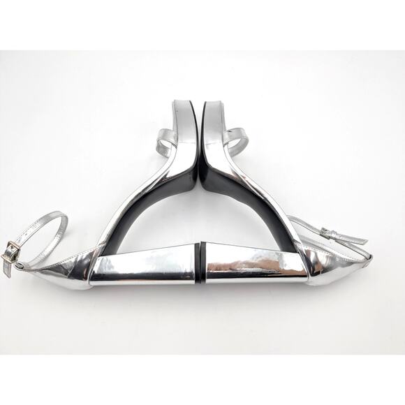 Steve Madden Veronika Platform Chunky Block Heel Sandal Women's Silver Size 10M - Picture 6 of 13